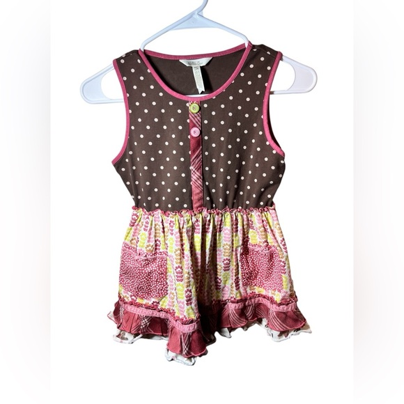 Matilda Jane Full Bloom Mixed Print Heart to Heart Top Girls Size 12 - Picture 1 of 6